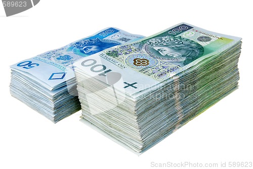 Image of Stack of polish money