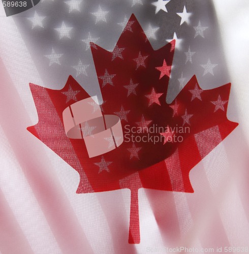 Image of United States and Canada flags