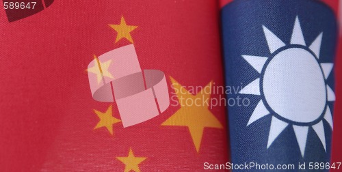 Image of Taiwan and China flags