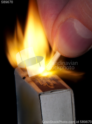 Image of Igniting match