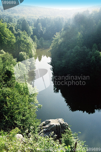 Image of  Mountain lake aerial