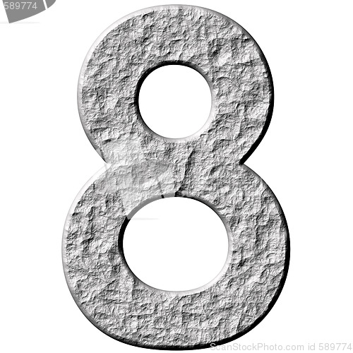 Image of 3D Stone Number Eight
