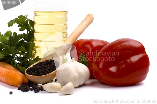 Image of vegetables and oil