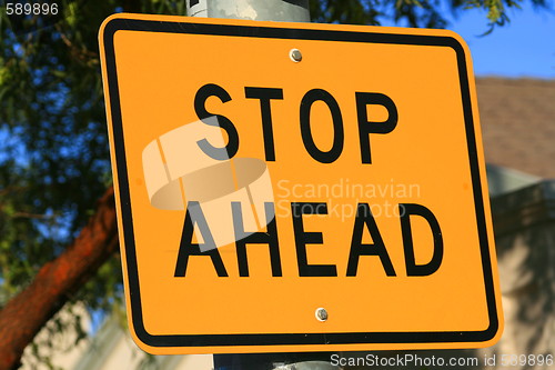Image of Stop Ahead Road Sign