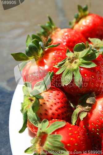 Image of Strawberries on a Plate