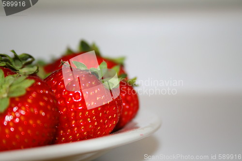 Image of Strawberries On A Plate
