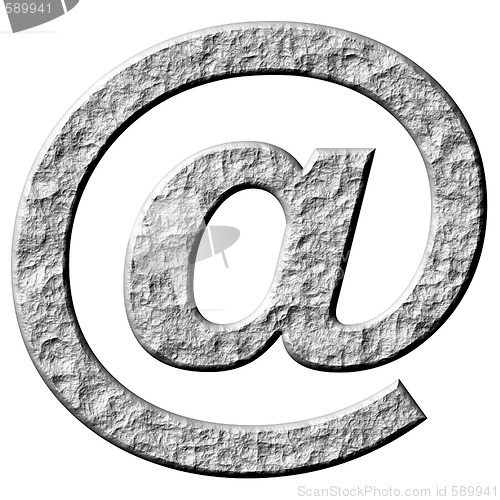 Image of 3D Stone Email Symbol