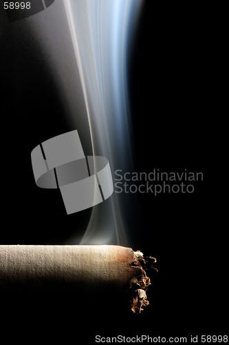 Image of cigarette smoke on black