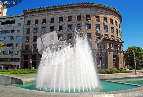 Image of Fountain in center of Belgrade