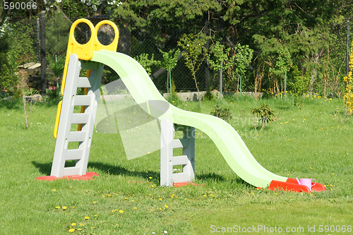 Image of Slide in garden