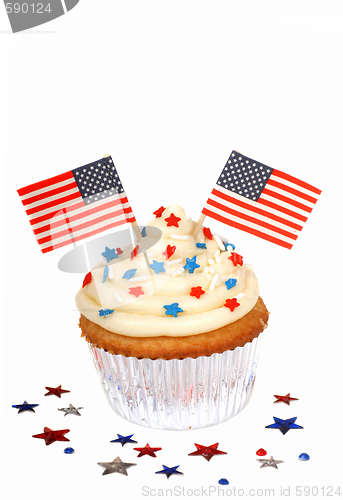 Image of 4th of July cupcake