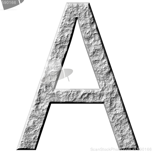 Image of 3D Stone Letter A