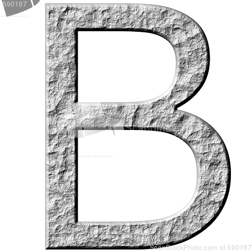 Image of 3D Stone Letter B
