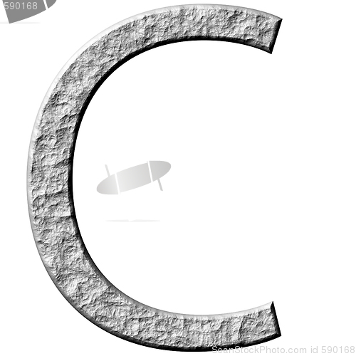 Image of 3D Stone Letter C