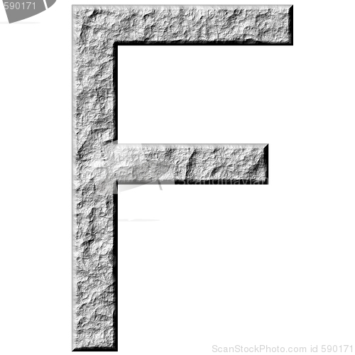 Image of 3D Stone Letter F