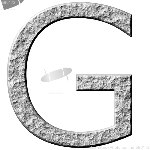 Image of 3D Stone Letter G