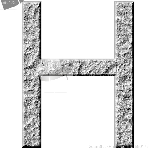 Image of 3D Stone Letter H