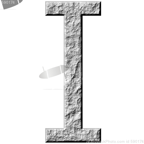 Image of 3D Stone Letter I