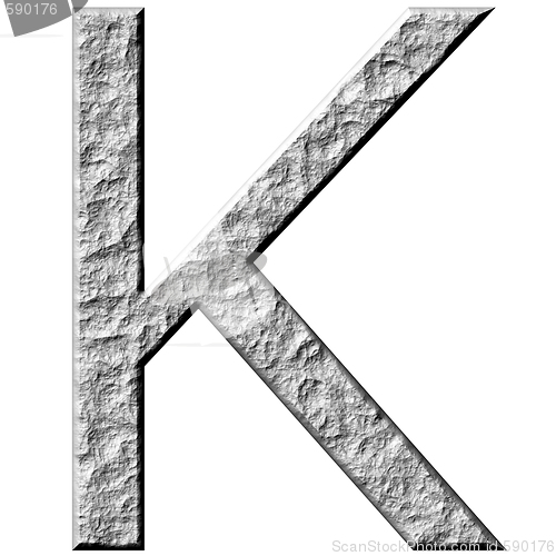 Image of 3D Stone Letter K