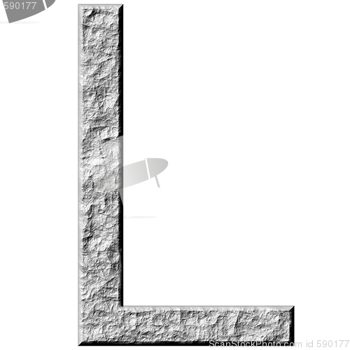 Image of 3D Stone Letter L