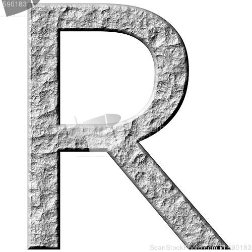 Image of 3D Stone Letter R