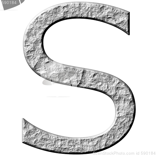 Image of 3D Stone Letter S