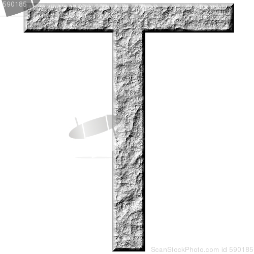 Image of 3D Stone Letter T