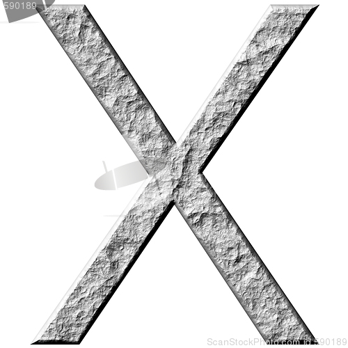 Image of 3D Stone Letter X