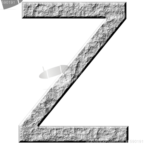 Image of 3D Stone Letter Z