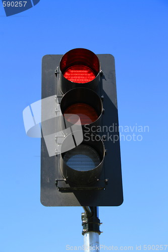 Image of Traffic Light Showing Red Light