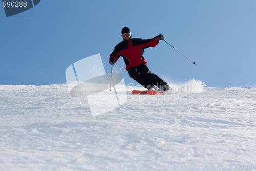 Image of Man in mountain ski