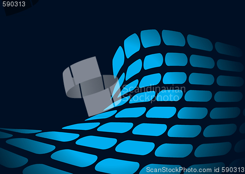 Image of neon blue wave
