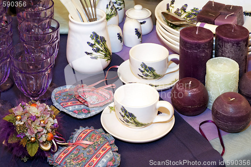 Image of Purple tableware