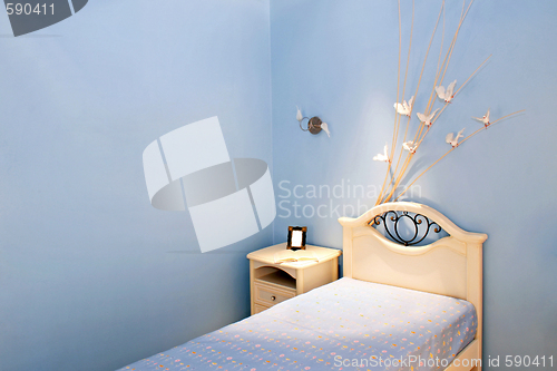 Image of Blue room bed