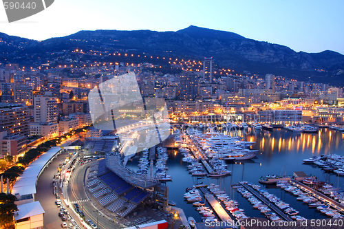 Image of Monaco at night