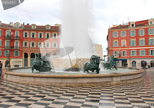 Image of plaza Massena in Nice, France