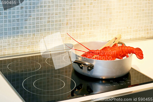 Image of Lobster in pot