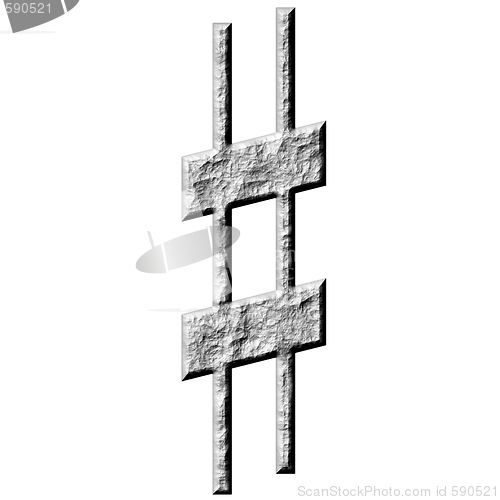 Image of 3D Stone Sharp Symbol