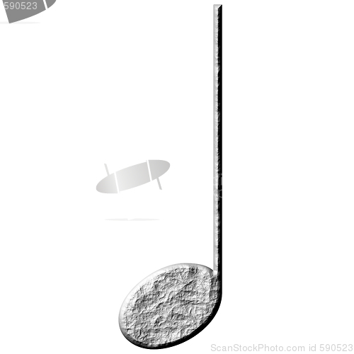 Image of 3D Stone Quarter Note