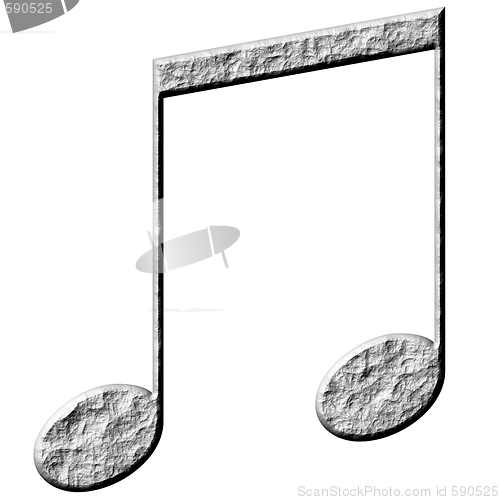 Image of 3D Stone Eighth Notes