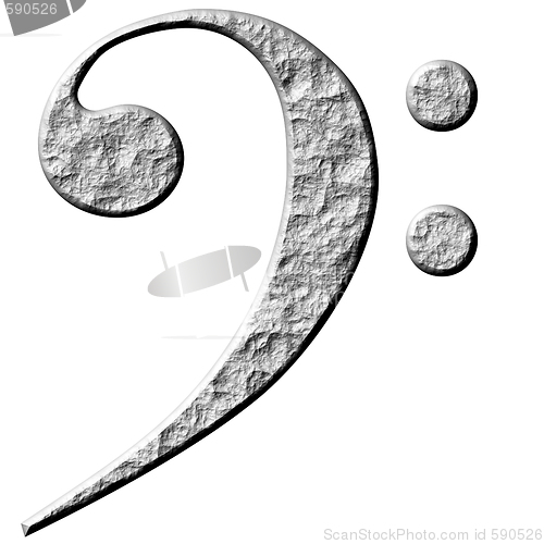 Image of 3D Stone Bass Clef