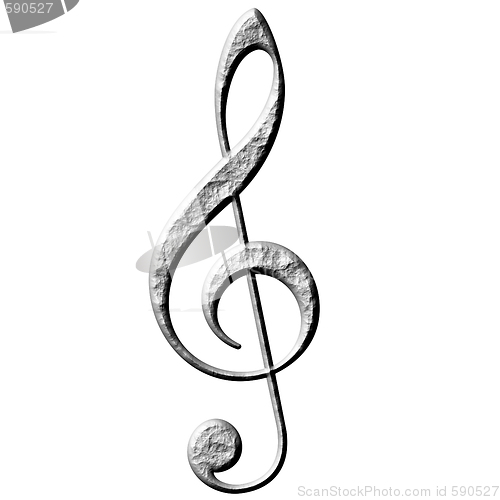 Image of 3D Stone Treble Clef