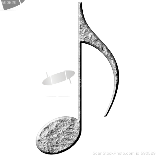 Image of 3D Stone Eighth Note