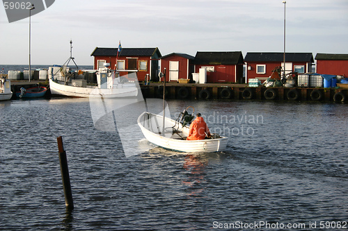 Image of harbour in a small village that is called skåre in sweden