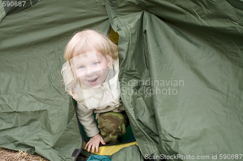 Image of funny little girl
