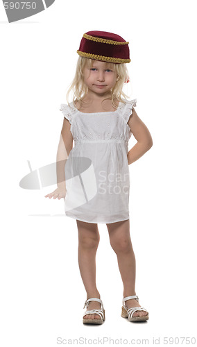 Image of Little girl in skullcap