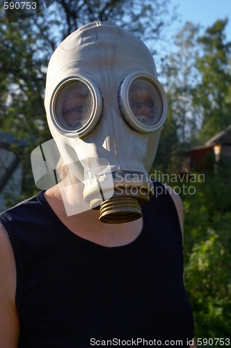 Image of gas-mask portrait