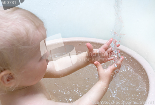 Image of playing with water