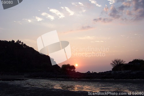 Image of beach sunset