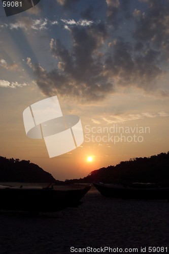 Image of beach sunset